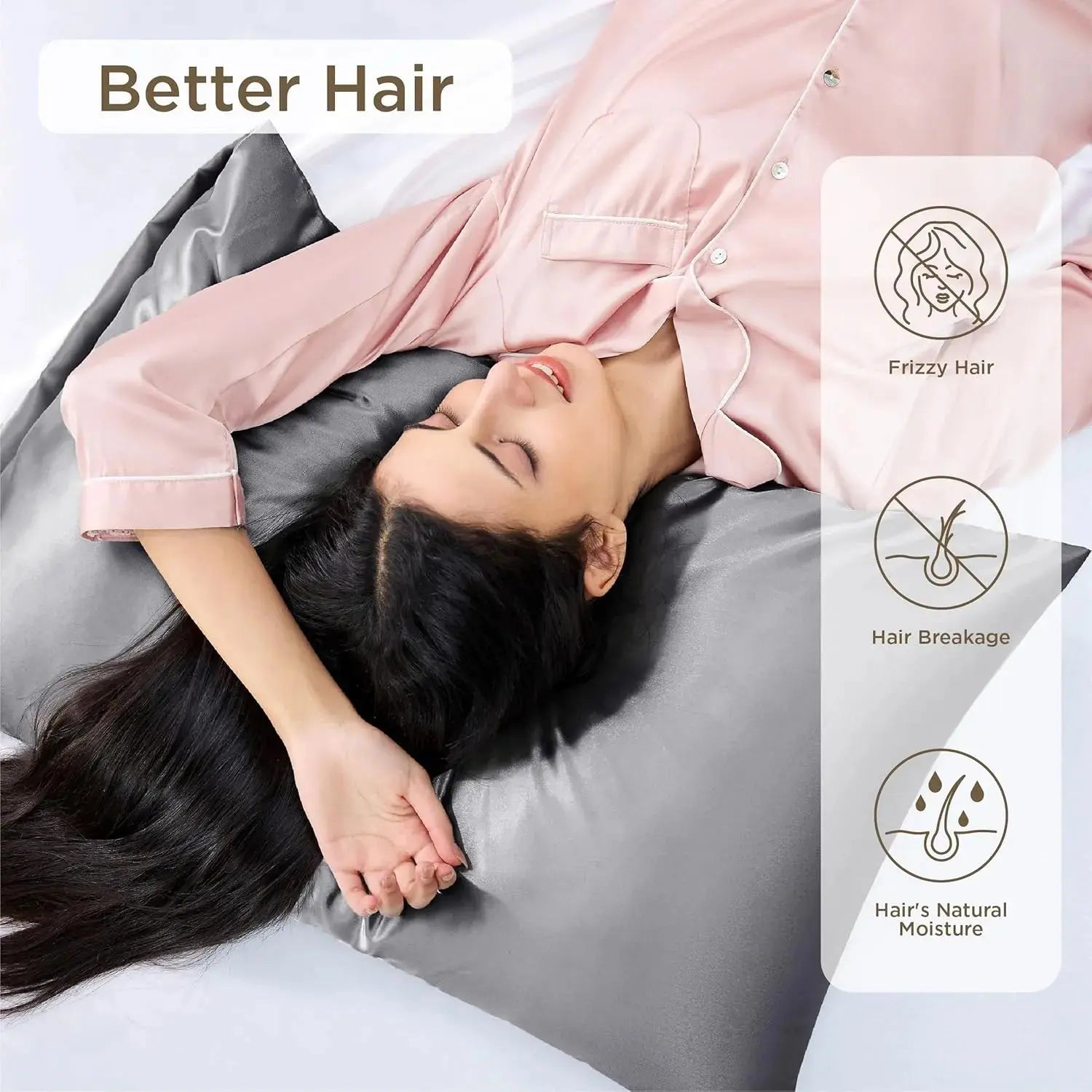 Silk Pillowcase Set | Smooth Satin Finish – Hair & Skin Care TARHUS