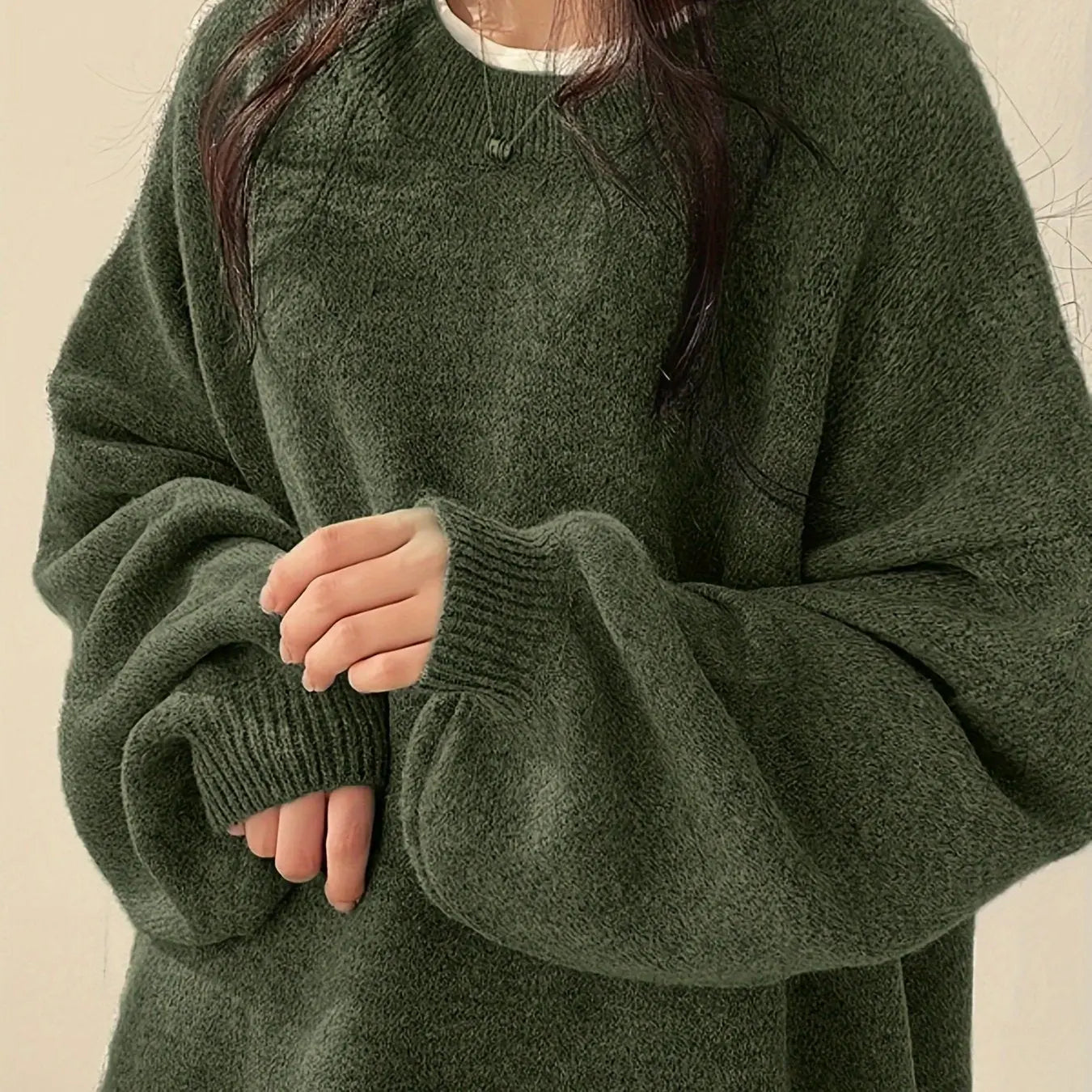 Maya | Women's Crew Neck Knit Pullover Sweater - TARHUS