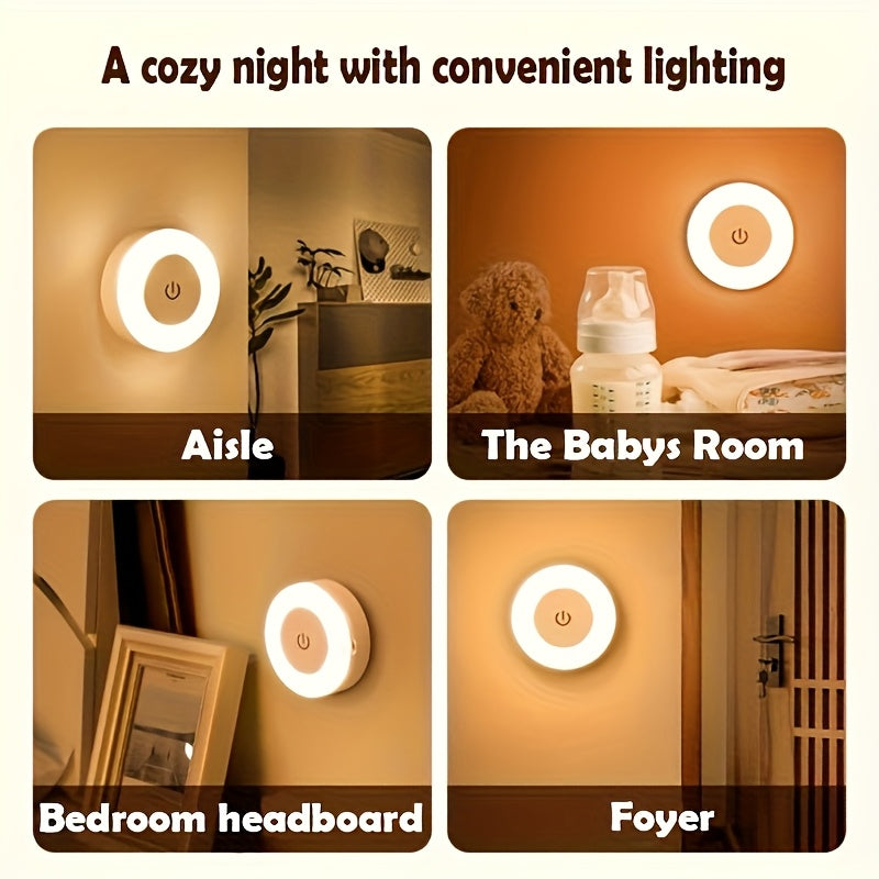 LED Motion Sensor Night Light – Rechargeable USB Wall Lamp for Bedroom & Closet TARHUS