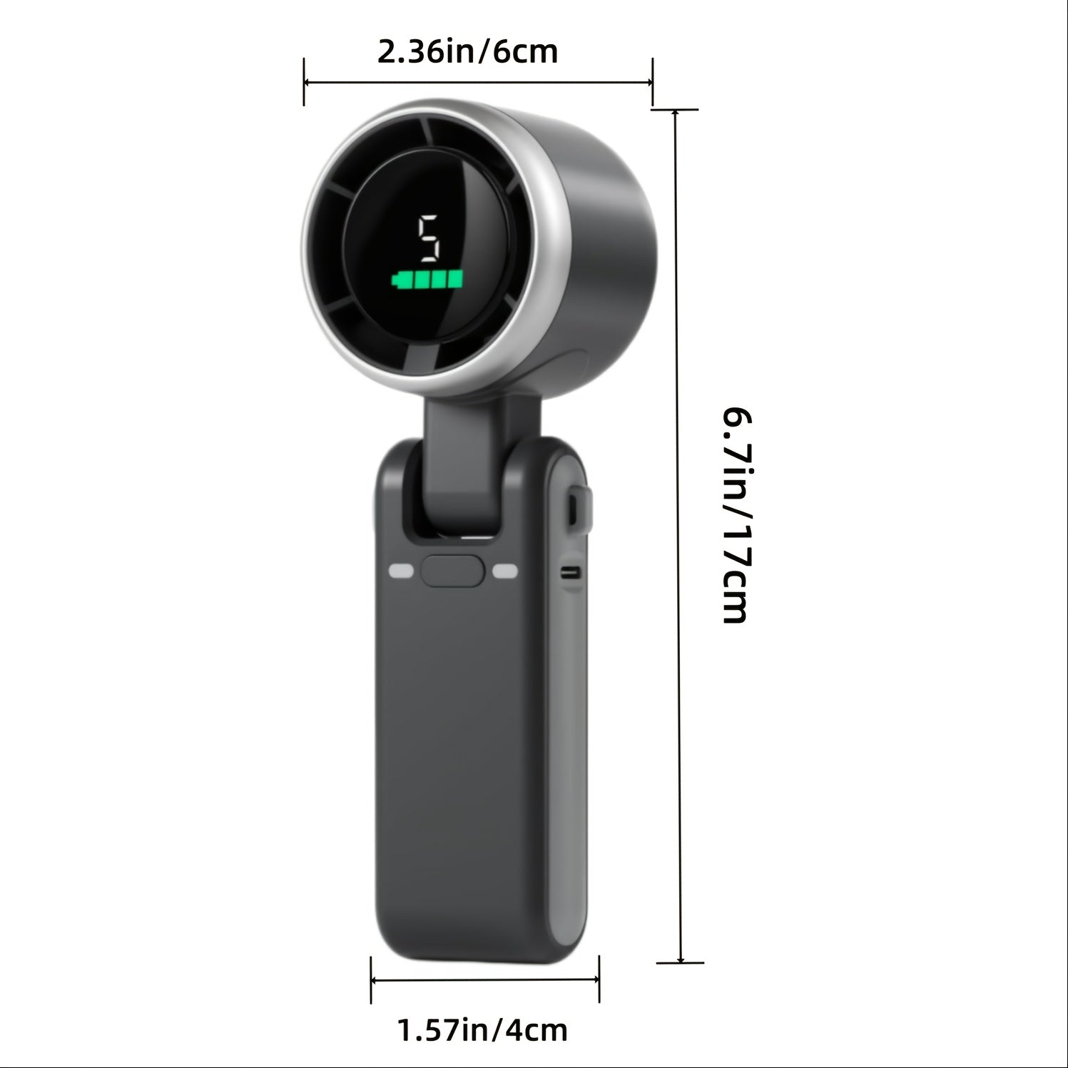 Portable Foldable USB Handheld Fan – Ultra-Quiet 5-Speed Rechargeable Fan TARHUS