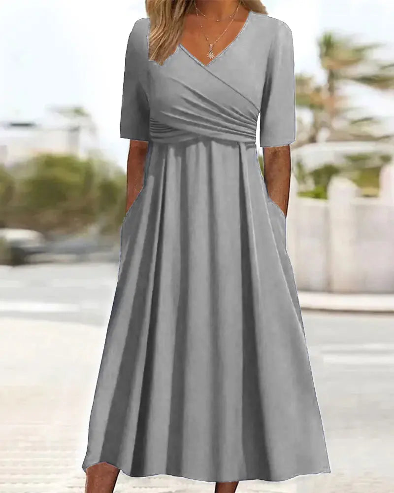Chiara - Short-sleeved wrap dress - TARHUS