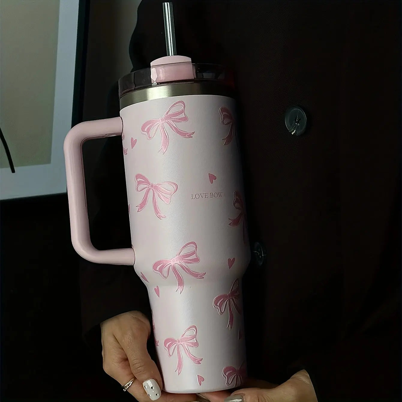 Stainless Steel Insulated Travel Mug with Handle (Stanley) - TARHUS