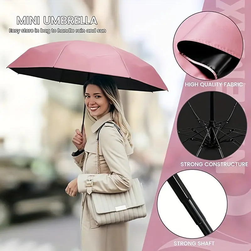Mini Pocket Umbrella – Six-Fold, UV Protection | Lightweight & Portable - TARHUS