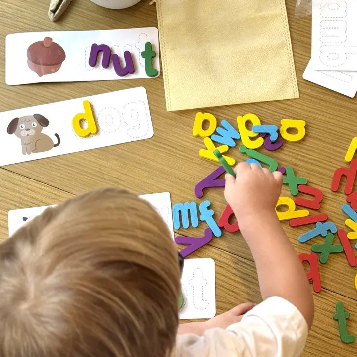 Kids' Spelling Game - Wooden Letters & Word Cards - TARHUS