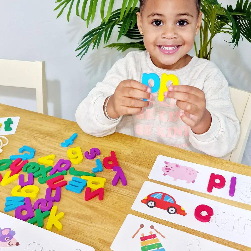 Kids' Spelling Game - Wooden Letters & Word Cards - TARHUS