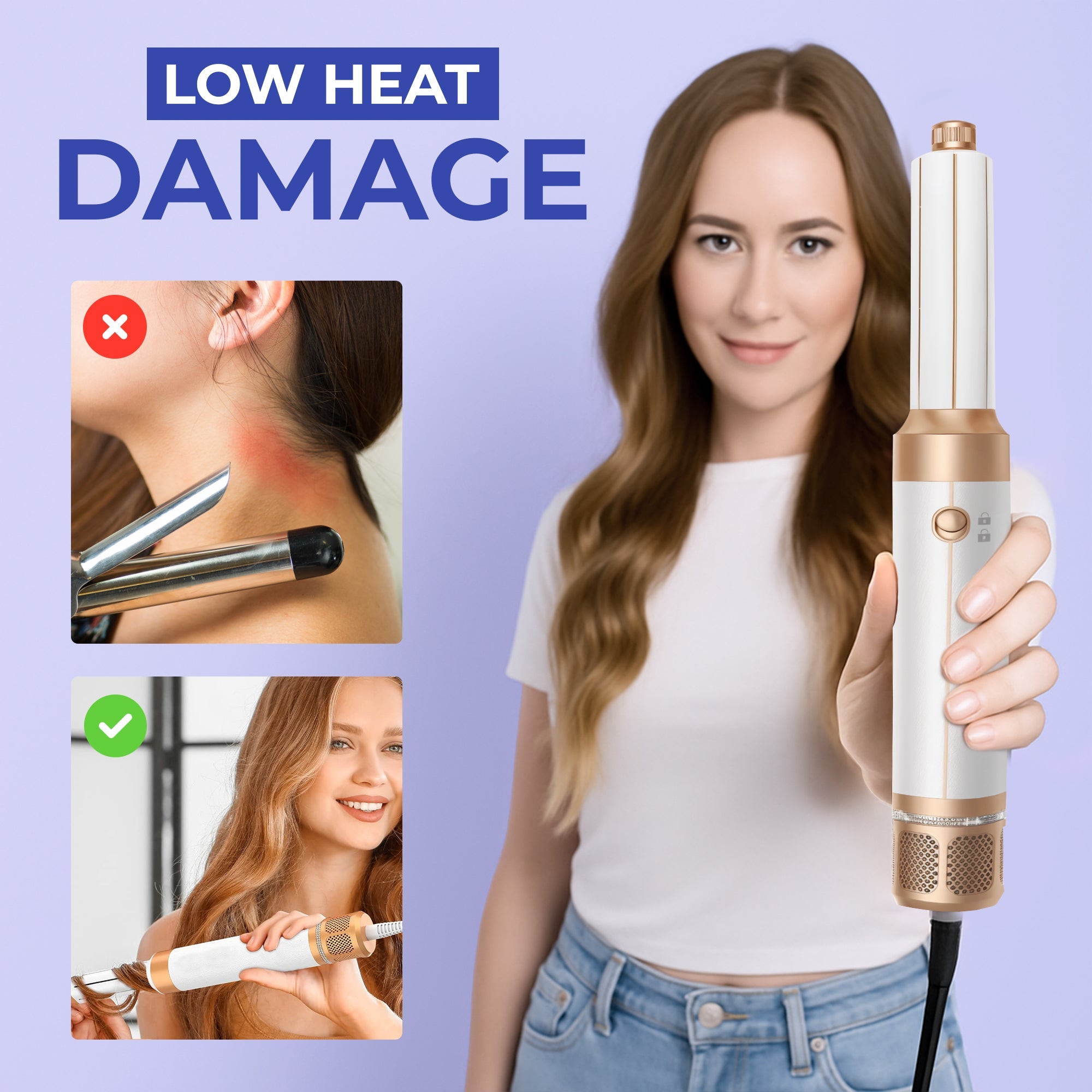 7-in-1 Airwrap Hairstyler – Multi-Function Hot Air Brush for Curling, Straightening & Volumizing - TARHUS