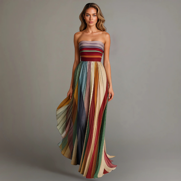 Fiorella™ | Colorful Sleeveless Dress TARHUS Dresses