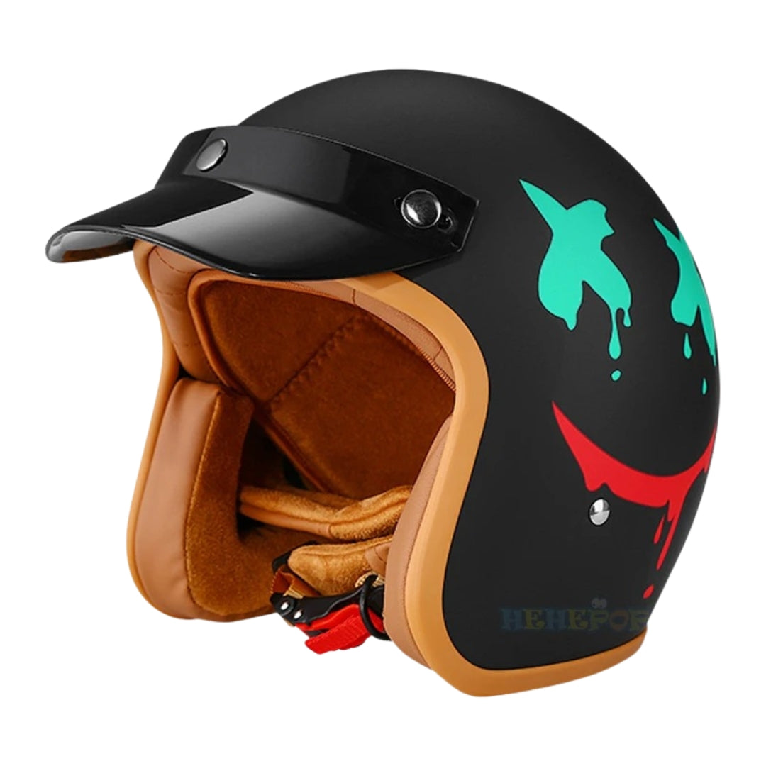 The Street King | Vintage Open Face Helmet – DOT & ECE Approved TARHUS