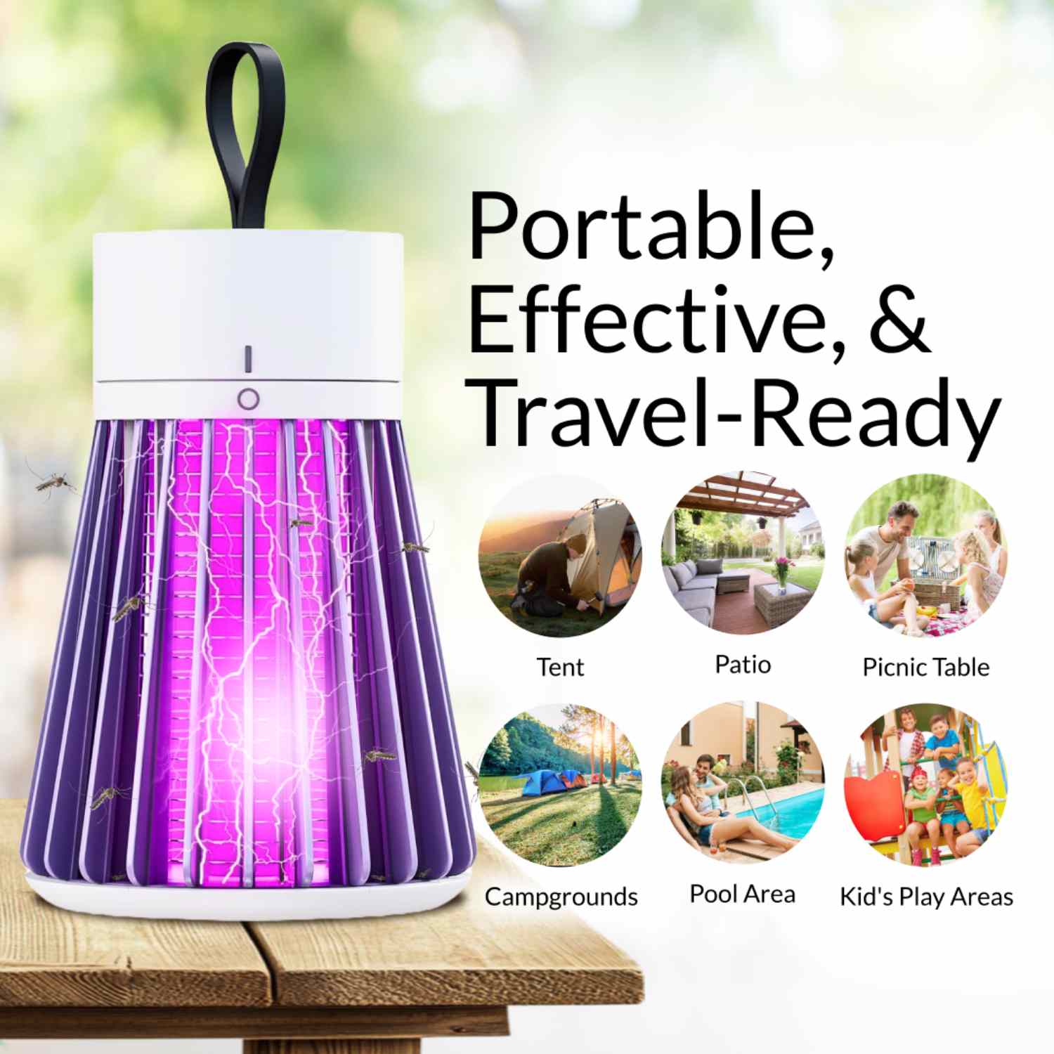 Mosquito Eliminator Lamp – Silent UV Insect Trap for Bedroom, Dorm & Outdoor Use | Cute Bug Zapper Night Light - TARHUS