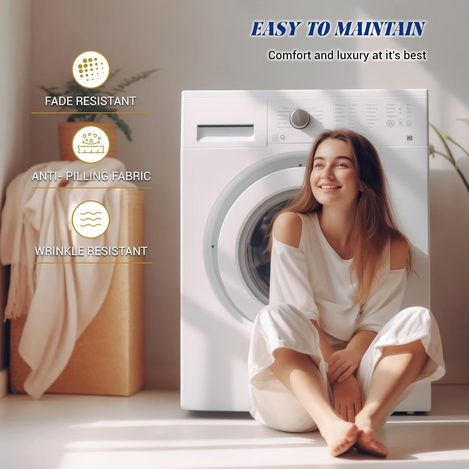 4pcs Bed Sheet Set - Ultra Soft Bamboo Blend - Super Cooling & Soft Bed Sheets - Fitted Sheet Deep Pocket Up to 40.64cm - Perfect for Hot Sleepers - Hotel-Quality Bedding Sheets Set - GREAT GIFTS TARHUS