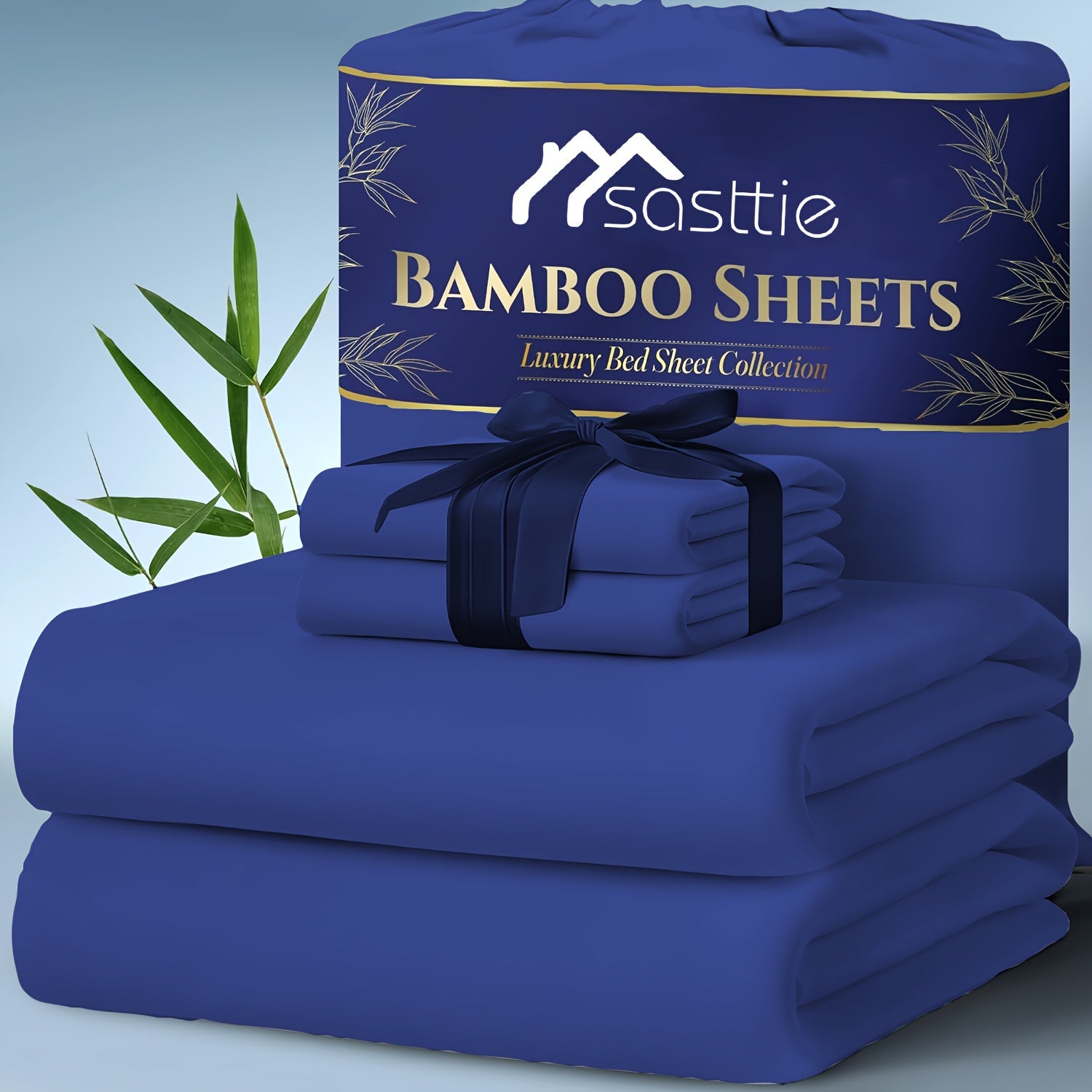 4pcs Bed Sheet Set - Ultra Soft Bamboo Blend - Super Cooling & Soft Bed Sheets - Fitted Sheet Deep Pocket Up to 40.64cm - Perfect for Hot Sleepers - Hotel-Quality Bedding Sheets Set - GREAT GIFTS TARHUS