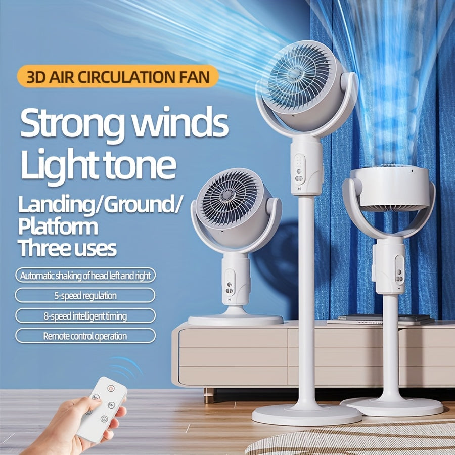 AeroBreeze | Adjustable High-Low Fan with Aromatherapy & Remote Control TARHUS