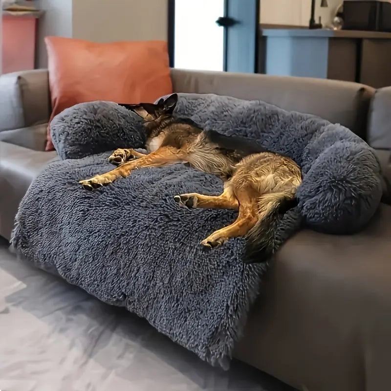 Soft Plush Pet Sofa Bed – Dual-Purpose Dog & Cat Cushion Couch for Small, Medium & Large Pets - TARHUS