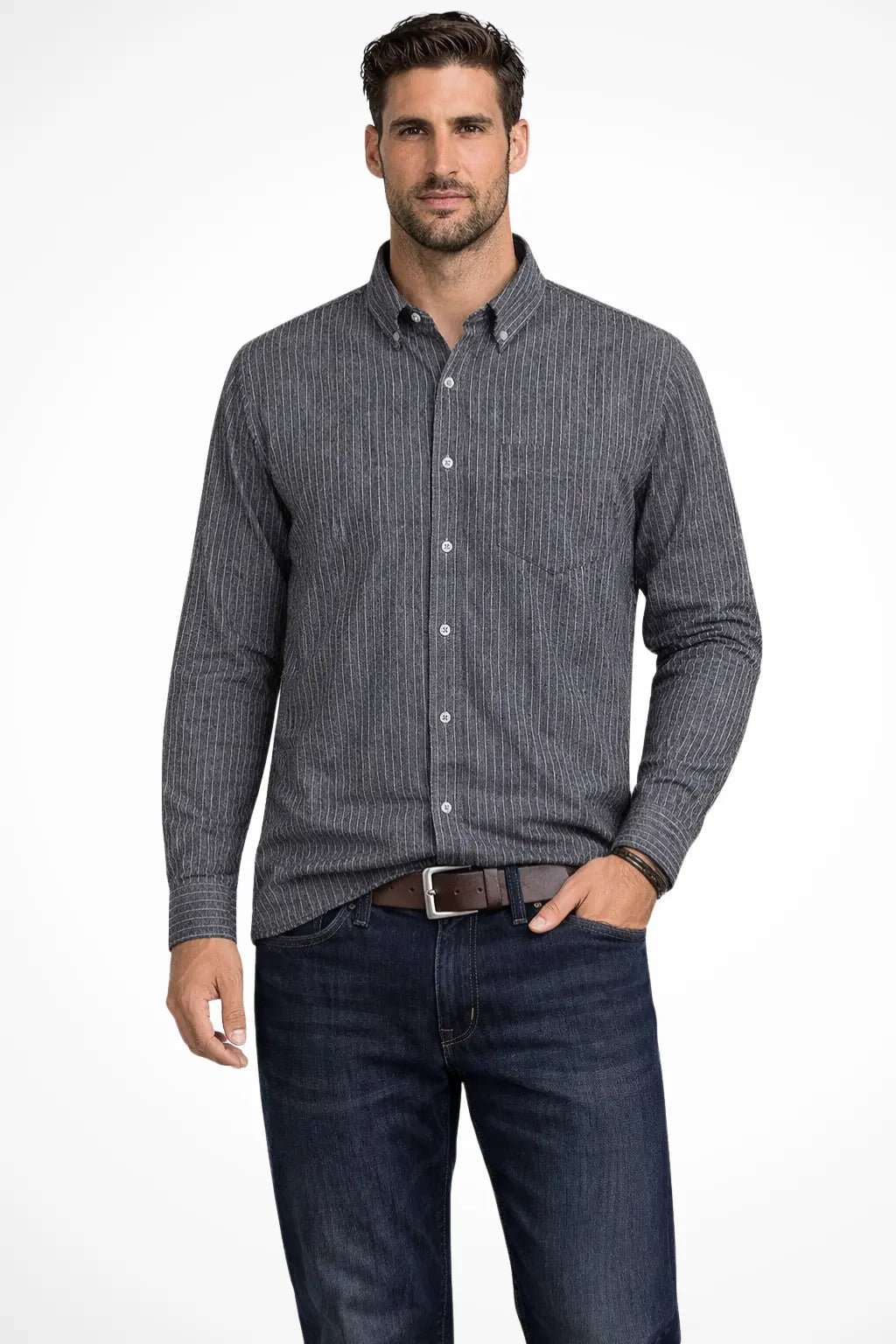 Rupert | Men Striped Long Sleeve Button Down Formal Shirt TARHUS Shirts & Tops