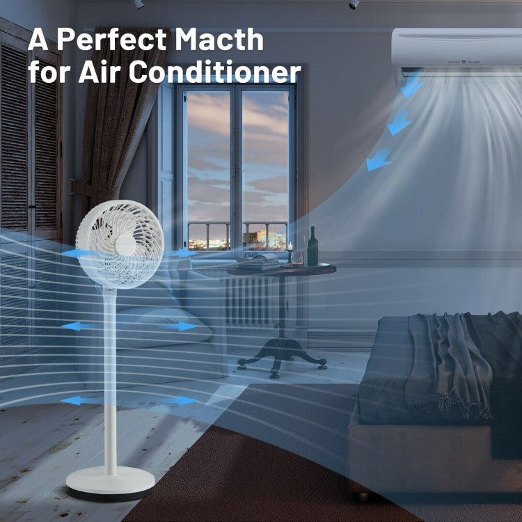 AeroFan | Small Standing Fan – Adjustable Height Pedestal with Quiet Oscillation TARHUS Air Cooler