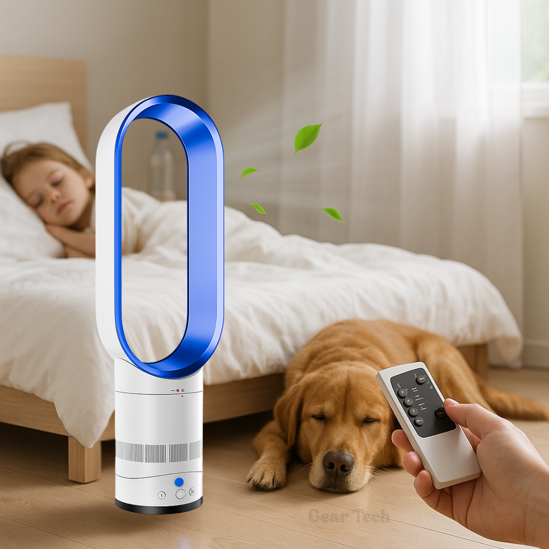 Bladeless Tower Fan with Remote Control - Quiet Air Circulator for Home & Office TARHUS