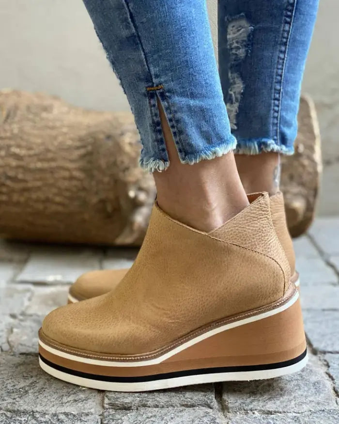 ANN | Stylish Wedge Boots for Your Style - TARHUS