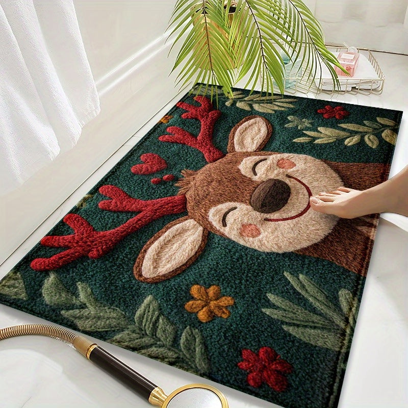 Christmas Reindeer Door Mat – Soft, Durable & Festive | MerryStep TARHUS