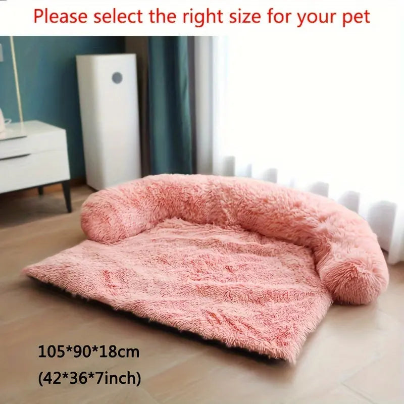 Soft Plush Pet Sofa Bed – Dual-Purpose Dog & Cat Cushion Couch for Small, Medium & Large Pets - TARHUS