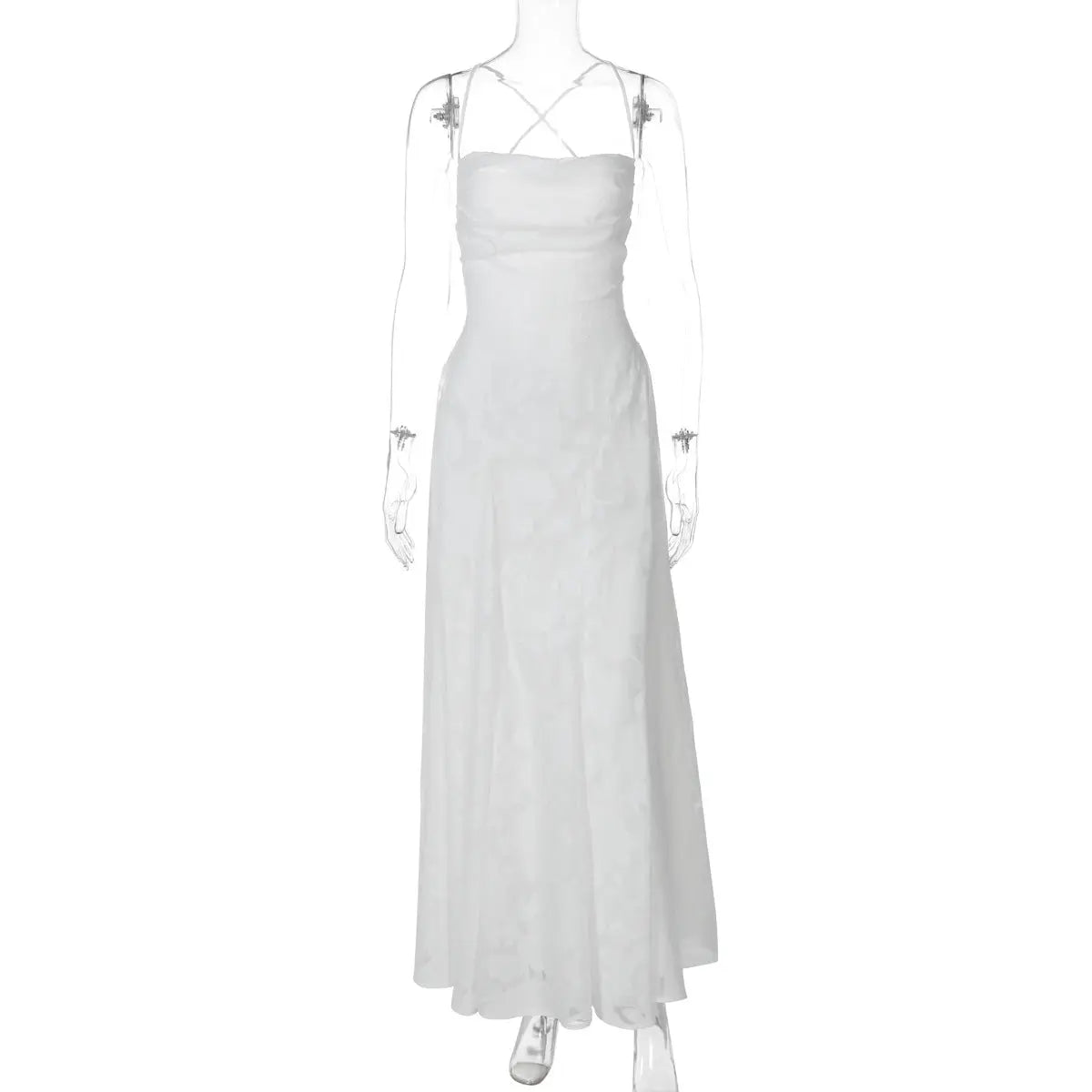A-Line Floral Lace Maxi Evening Dress for Women TARHUS AS - Womens - Maxi Dress