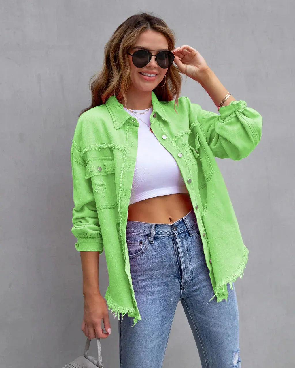 Jenny | Ripped Denim Jacket - TARHUS