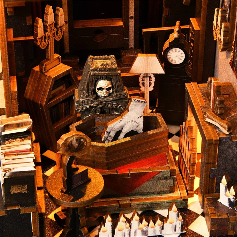 Dark Family - Book Nook Kit, DIY 3D Wooden Puzzle