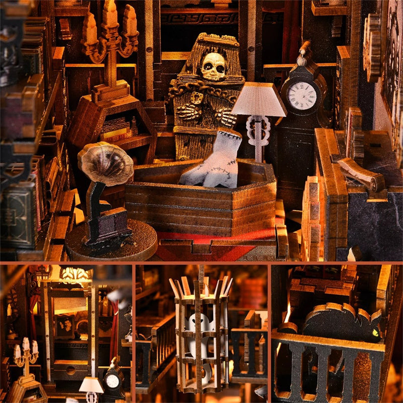 Dark Family - Book Nook Kit, DIY 3D Wooden Puzzle