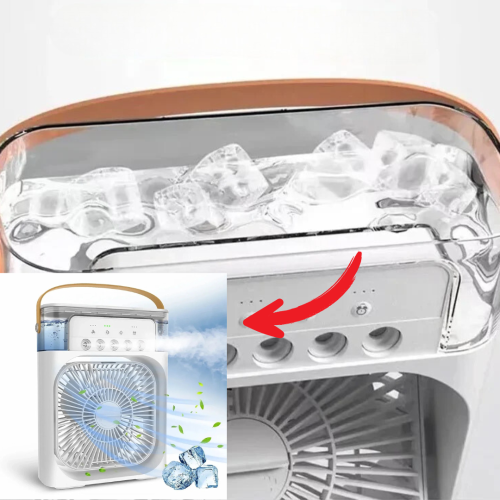 Aerosa | Compact Air Cooler – Portable Mini Fan with LED Light & USB Power