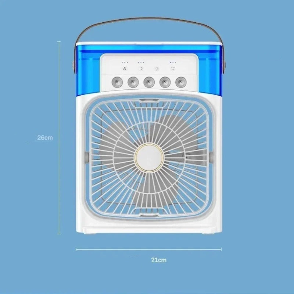 Aerosa | Compact Air Cooler – Portable Mini Fan with LED Light & USB Power