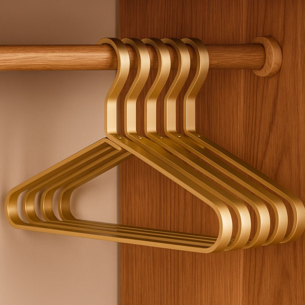 Alloy Slimline Non-Slip Clothes Hangers for Wardrobe Organisation
