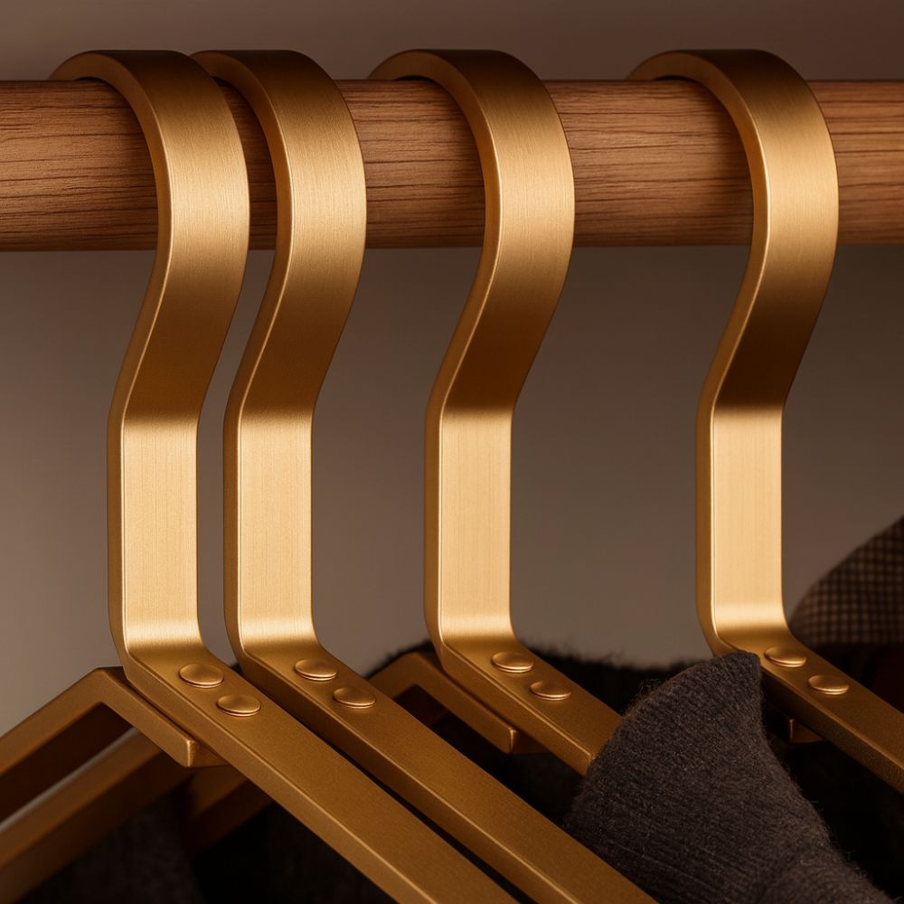 Alloy Slimline Non-Slip Clothes Hangers for Wardrobe Organisation