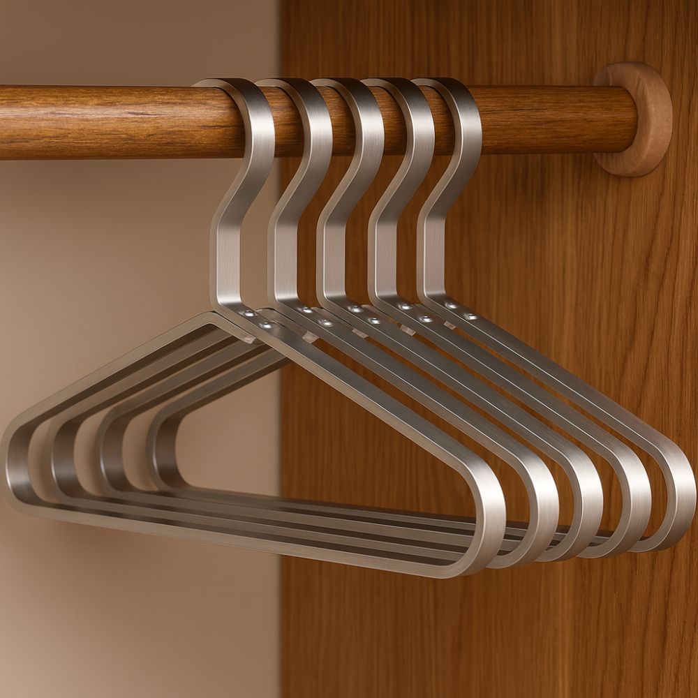 Alloy Slimline Non-Slip Clothes Hangers for Wardrobe Organisation