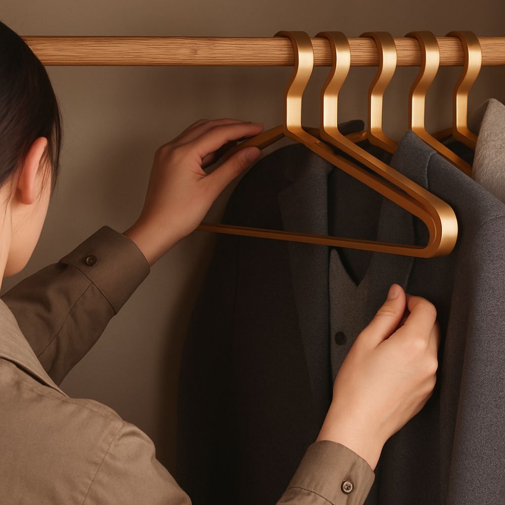 Alloy Slimline Non-Slip Clothes Hangers for Wardrobe Organisation TARHUS Clothing & Accessories