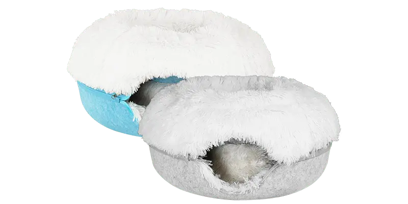 Cat Cave Calming Donut Bed for Anxiety Relief & Cozy Sleeping TARHUS Animals & Pet Supplies
