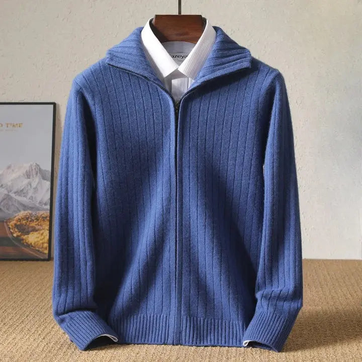 Russell Men’s Cashmere Cardigan – Luxury Knit Sweater with Classic Fit TARHUS Men Clothing
