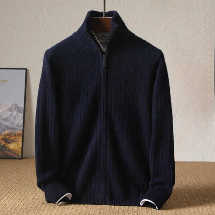 Russell Men’s Cashmere Cardigan – Luxury Knit Sweater with Classic Fit TARHUS Men Clothing