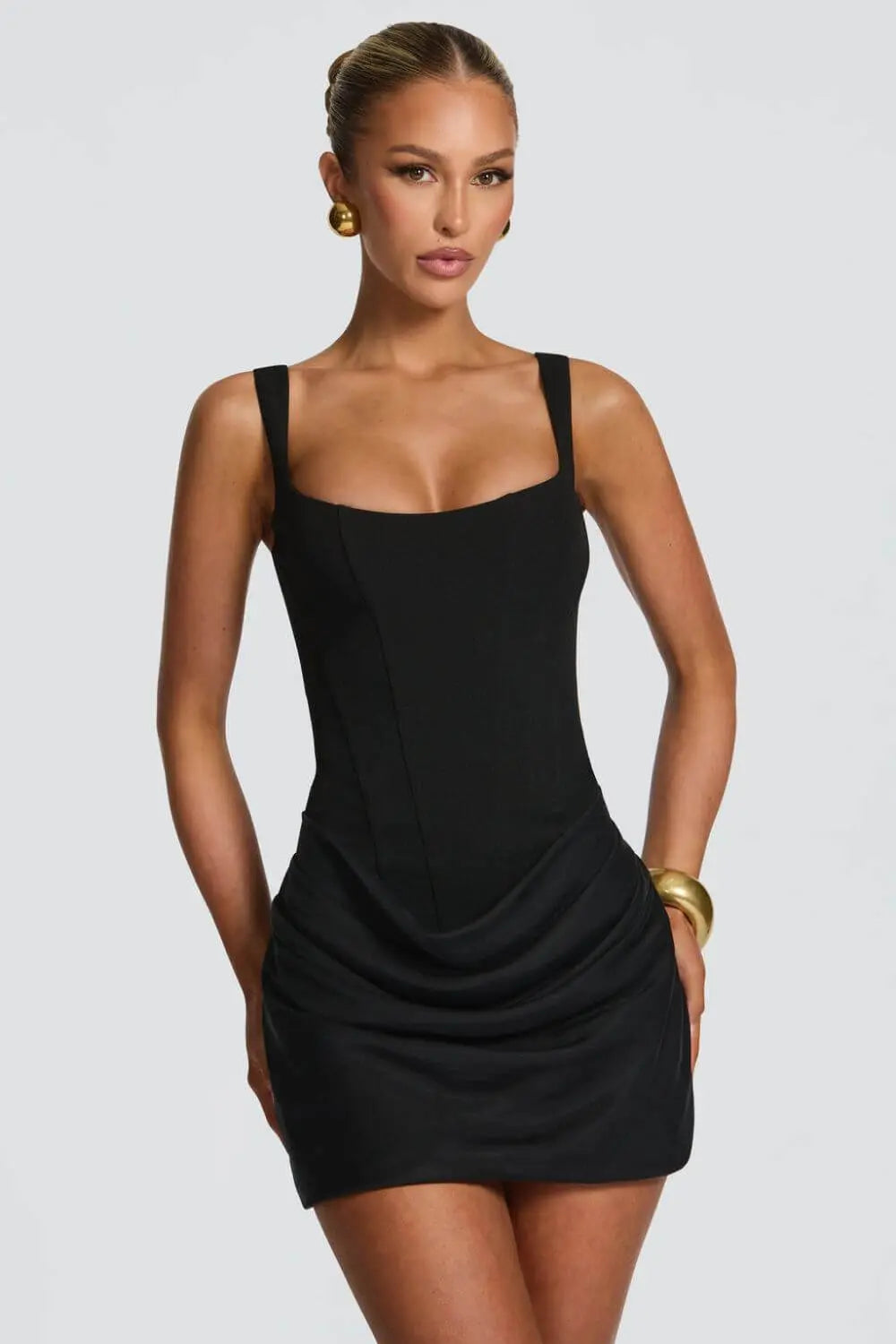 Bodycon Mini Dress – Corset Bodice, Ruched Hem for Women TARHUS SS - Womens - Mini Dress