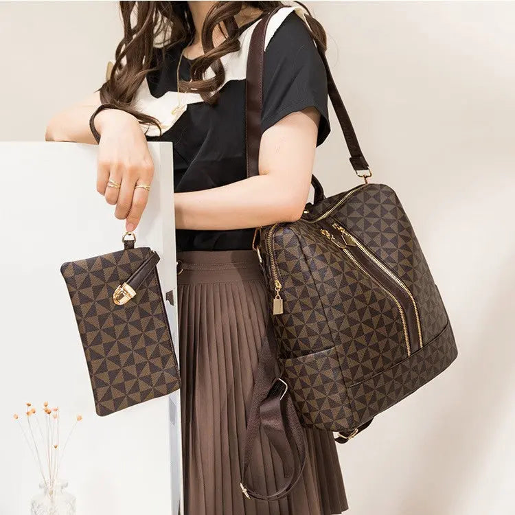 Stylish Convertible Backpack with Clutch - TARHUS