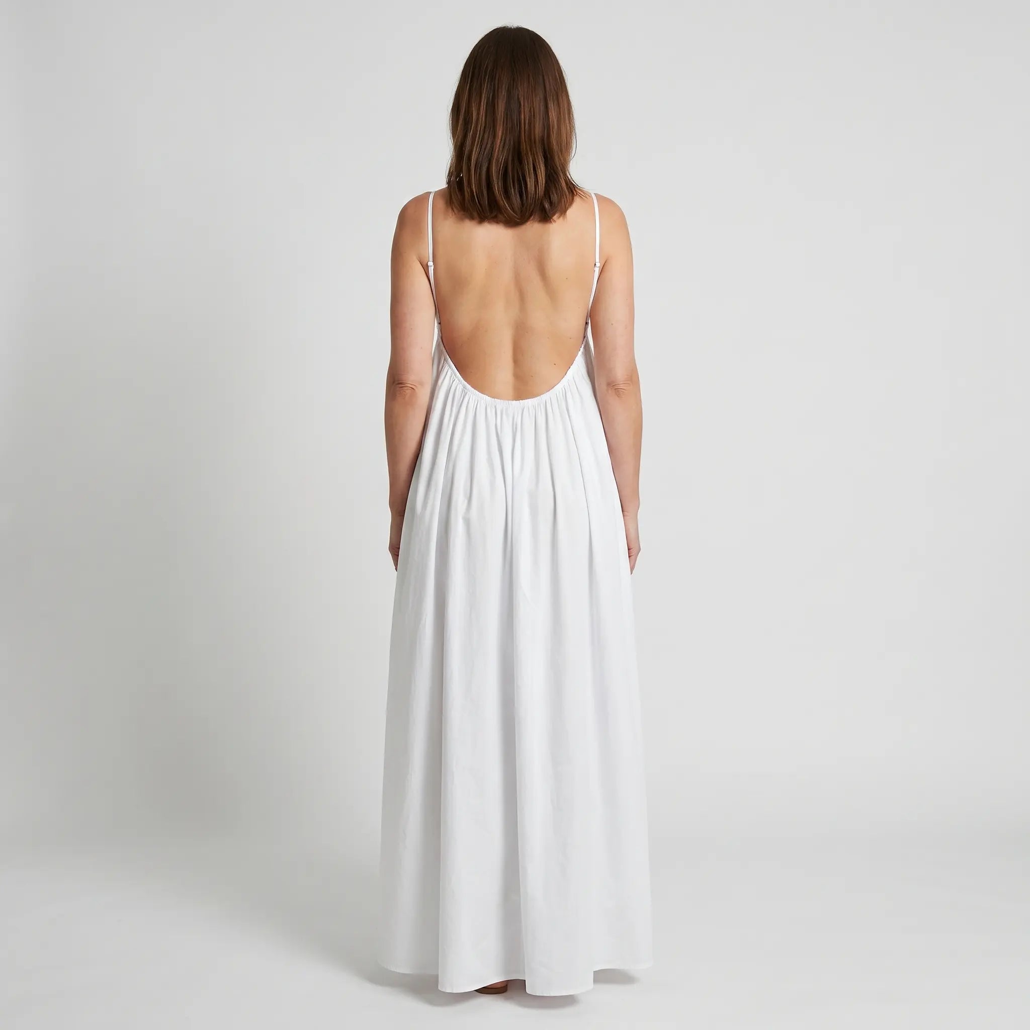 Butter Yellow Summer Cotton Maxi Dress for Women TARHUS SS - Womens - Maxi Dress
