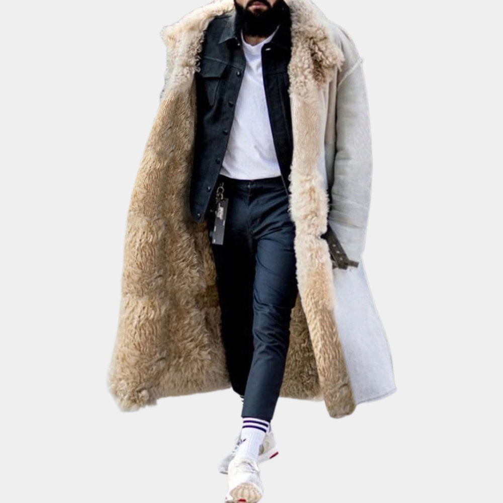 Arlo - Men’s Long Faux Fur Coat – Winter Jacket - TARHUS