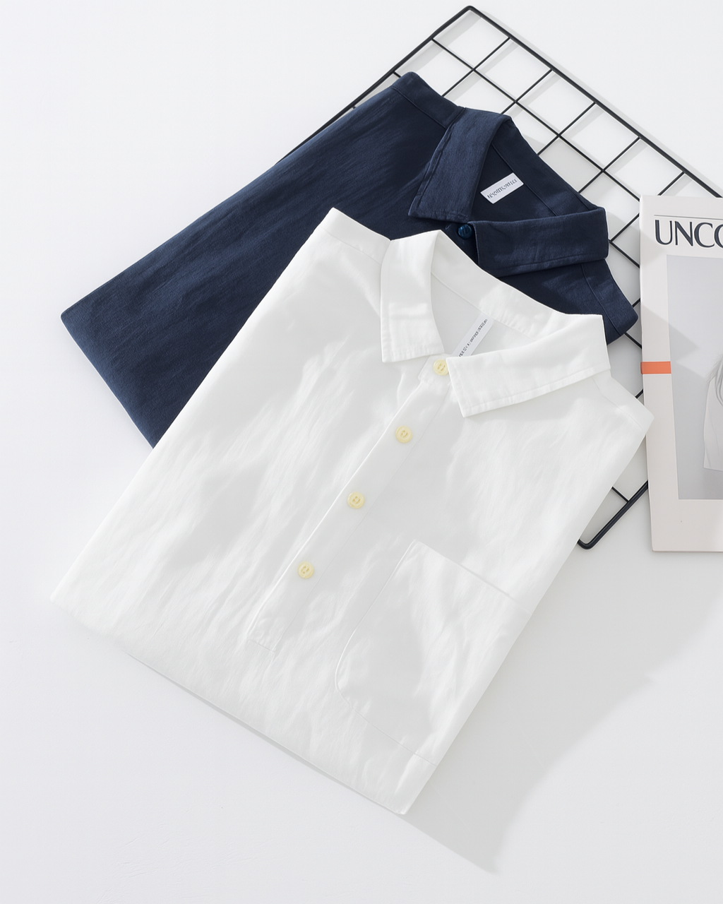 Men’s Casual Henley Shirt – Long Sleeve Cotton-Linen Pullover TARHUS