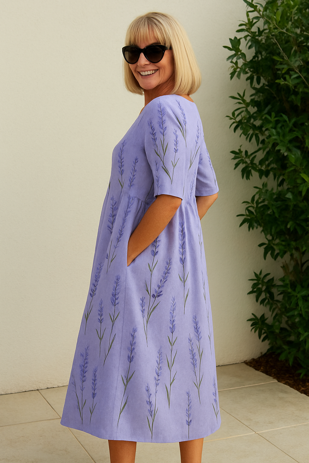 Agnes | Elegant Floral Midi Dress TARHUS