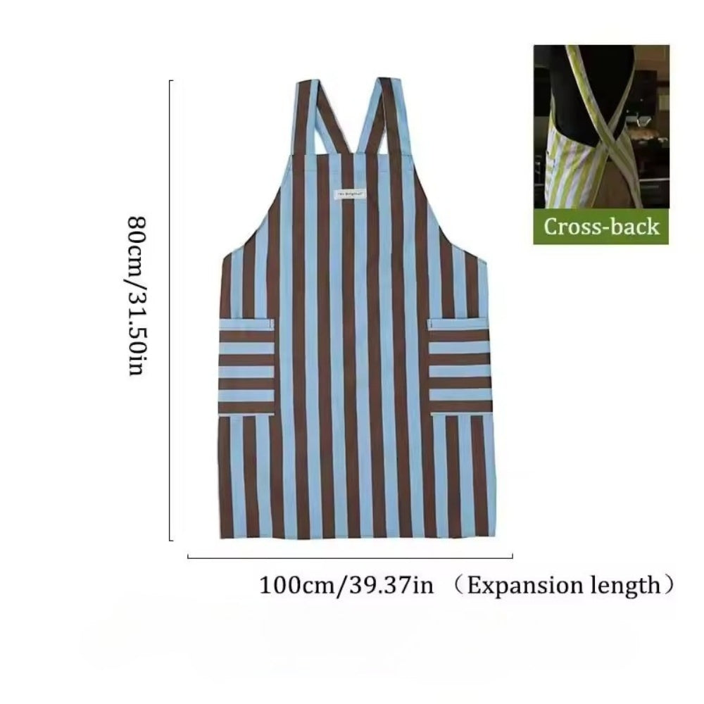 Classic Striped Kitchen Cooking Apron for Men & Women TARHUS Kitchen & Dining