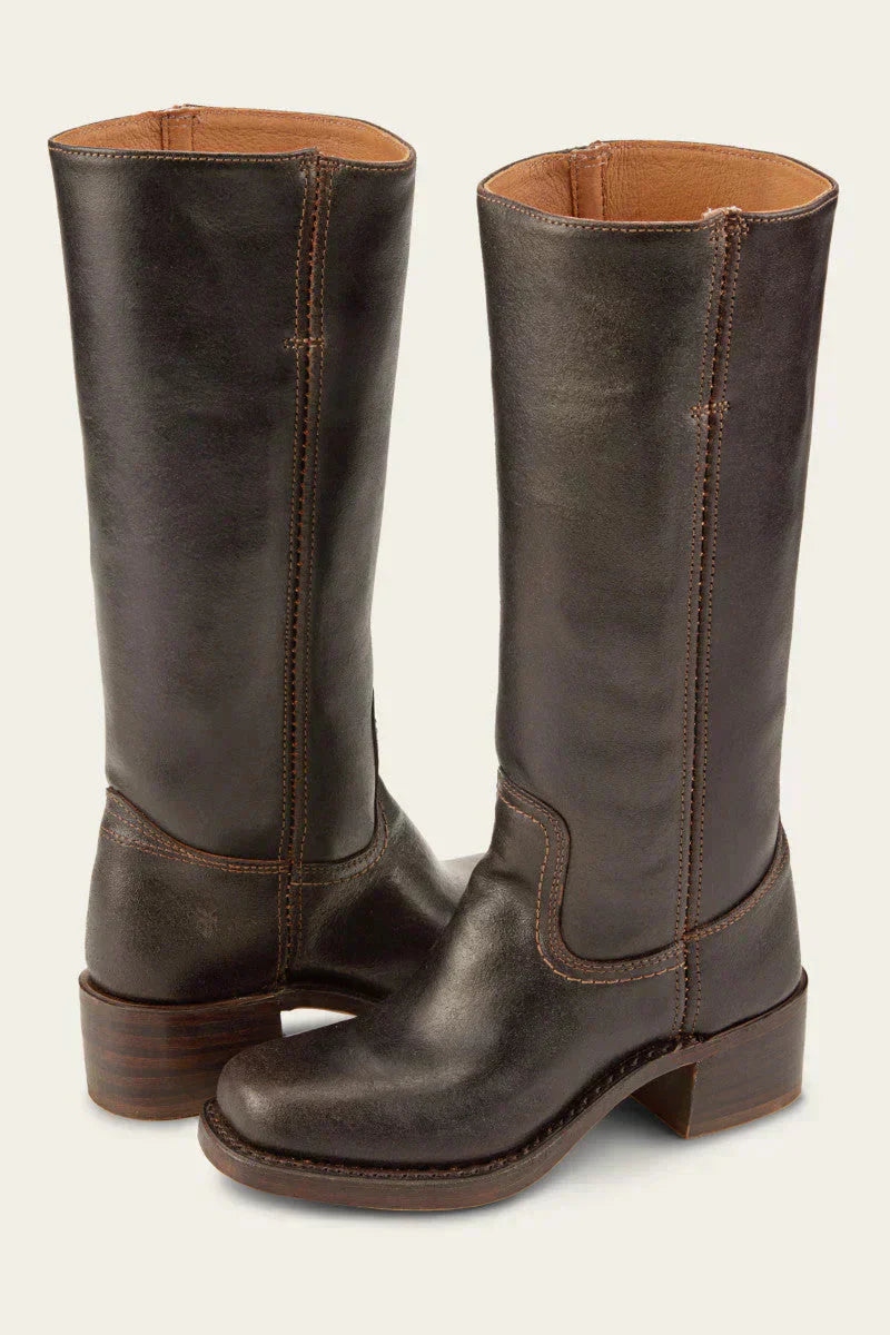 Aurelia | Women’s Leather Boots – Classic Block Heel Handcrafted Design