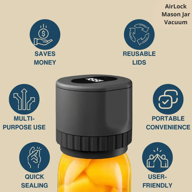 AirLock: Mason Jar Vacuum Sealer Kit - TARHUS