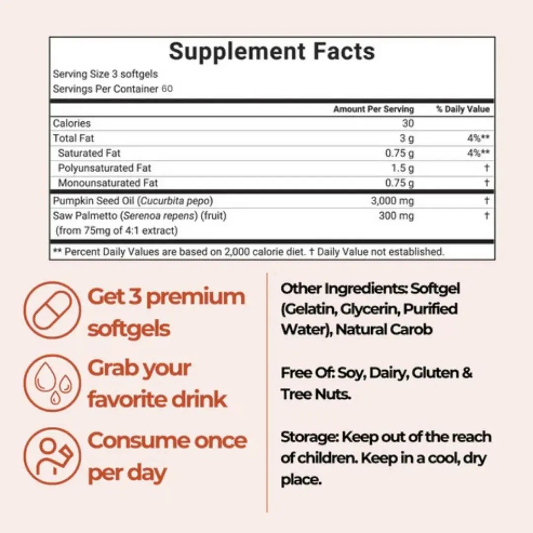 Pumpkin Seed Oil Softgels - TARHUS