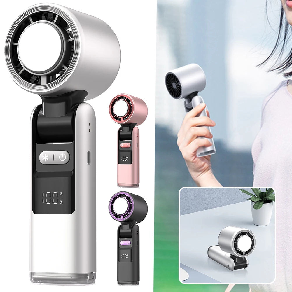 Cooliox | Mini Hand Fan β Foldable USB Design with 100 Speeds & Display TARHUS Air cooler