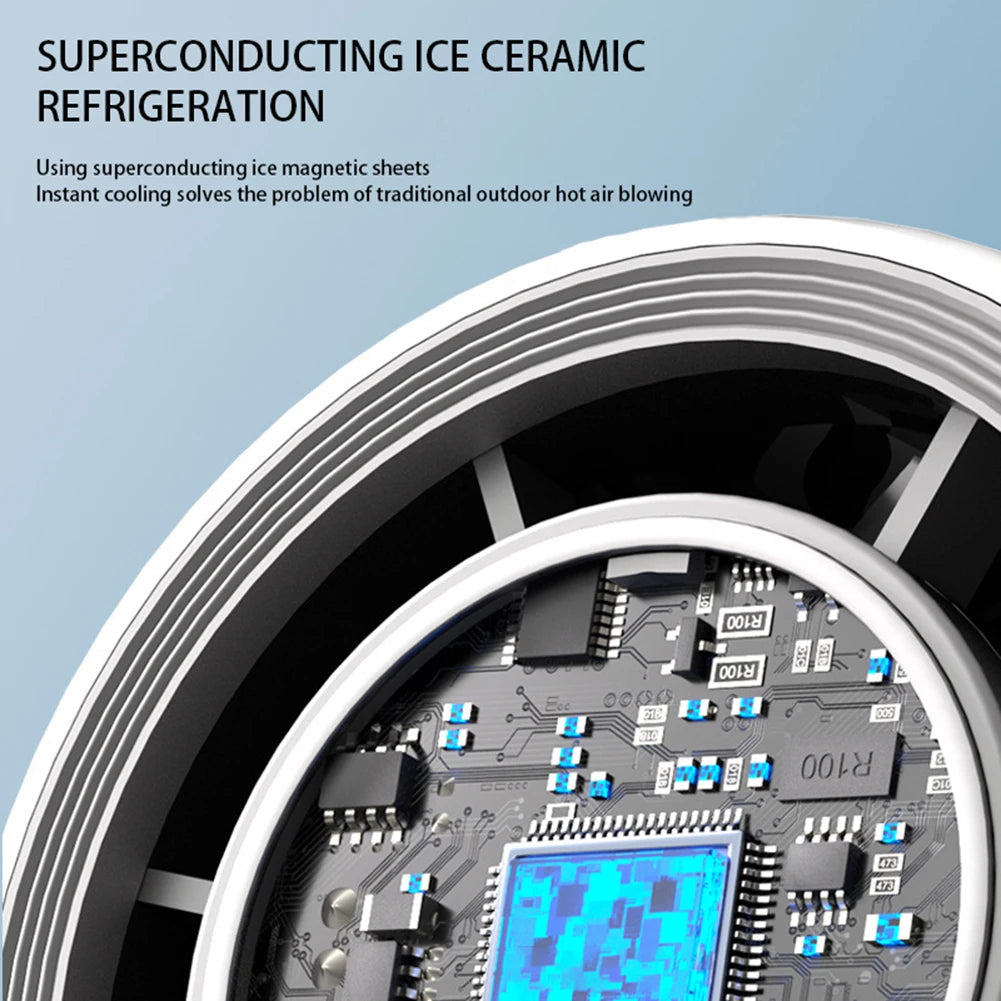 Cooliox | Mini Hand Fan – Foldable USB Design with 100 Speeds & Display TARHUS Air cooler