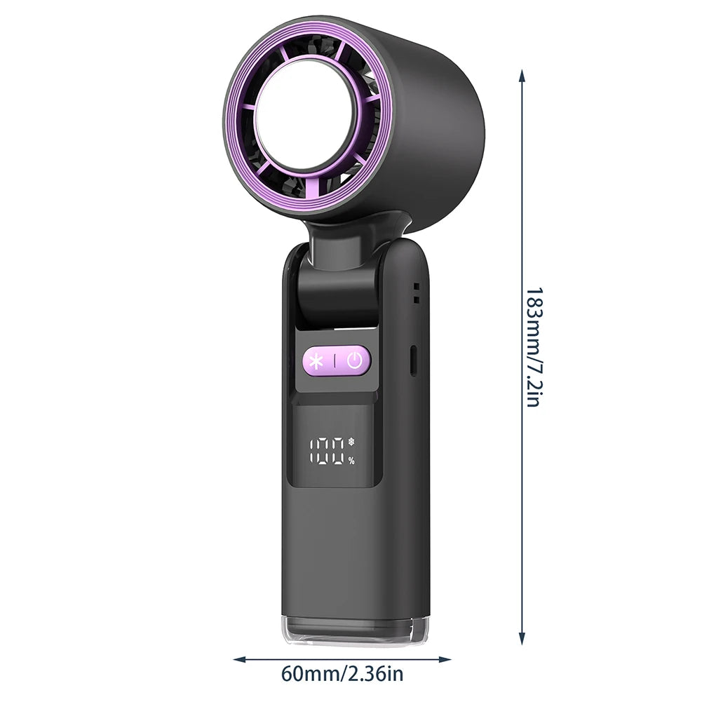 Cooliox | Mini Hand Fan – Foldable USB Design with 100 Speeds & Display TARHUS Air cooler