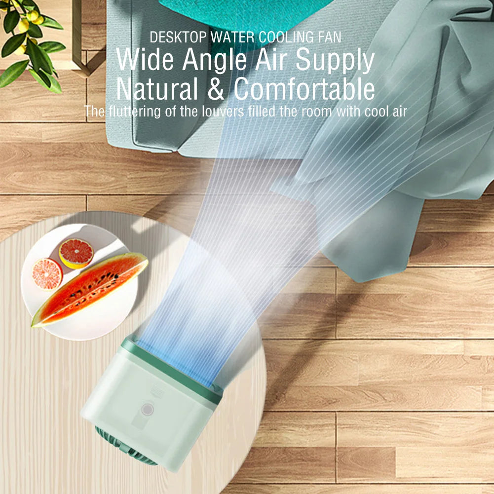 Coolivio | Mini Air Cooler – Portable 3-in-1 USB Fan with Humidifier & Battery